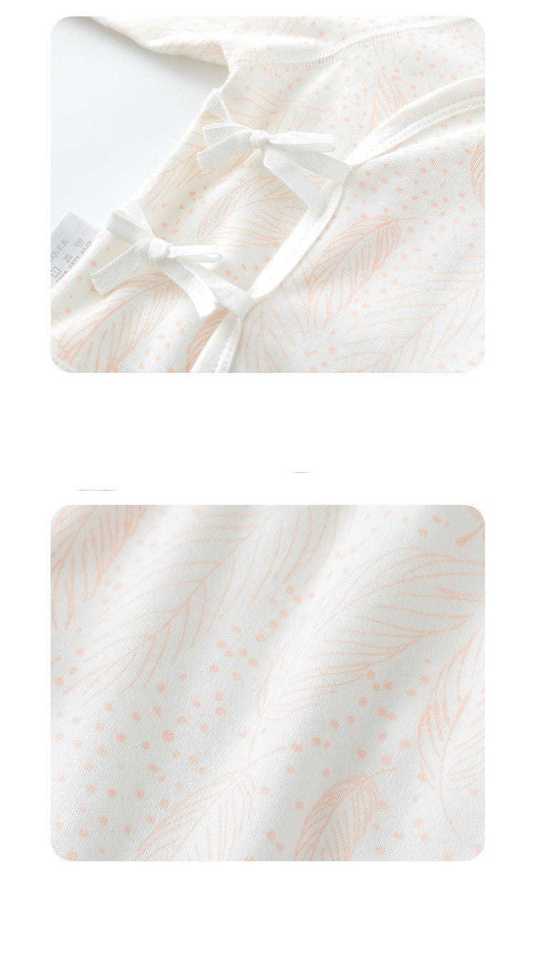 Newborn feather print wrap