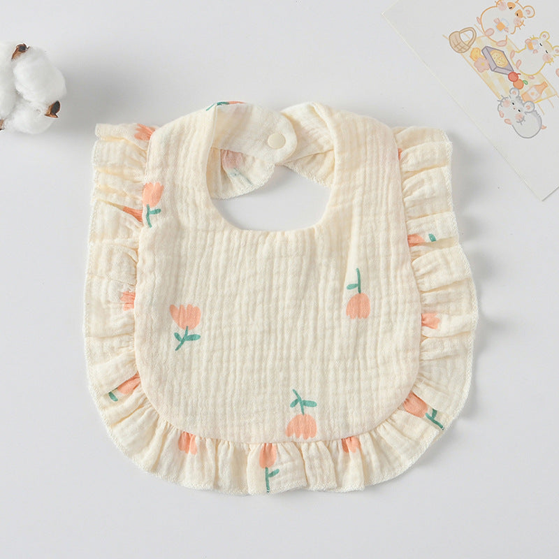 Cotton Baby Ruffled Bibs