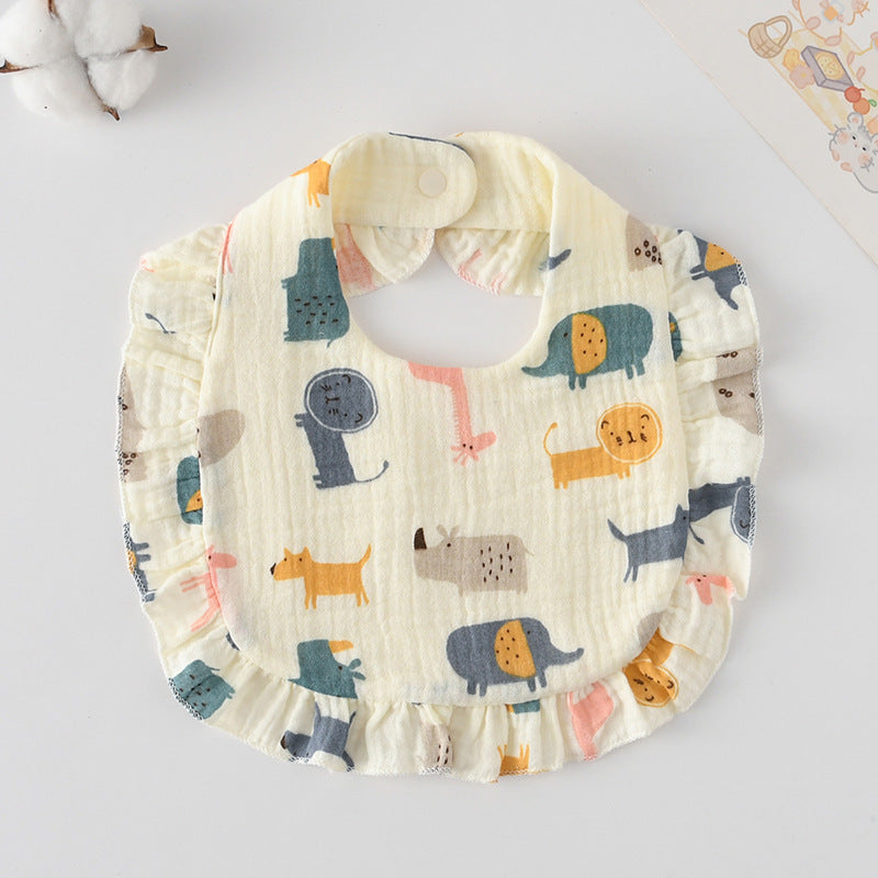 Cotton Baby Ruffled Bibs