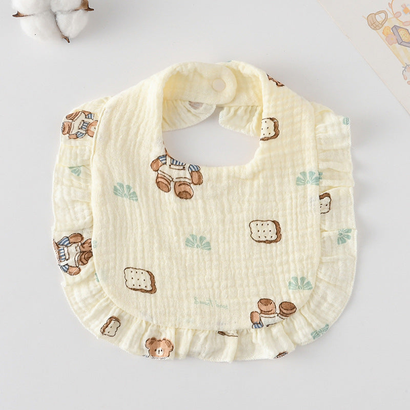 Cotton Baby Ruffled Bibs