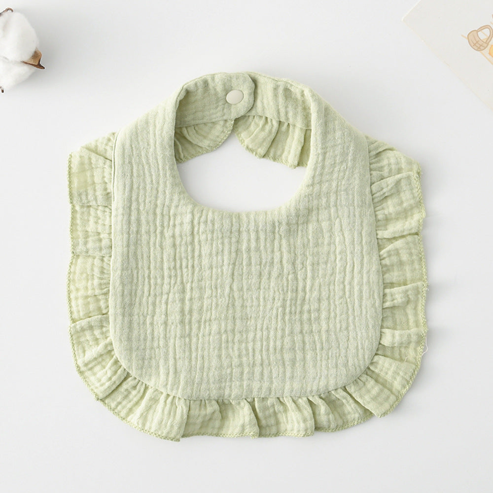 Cotton Baby Ruffled Bibs