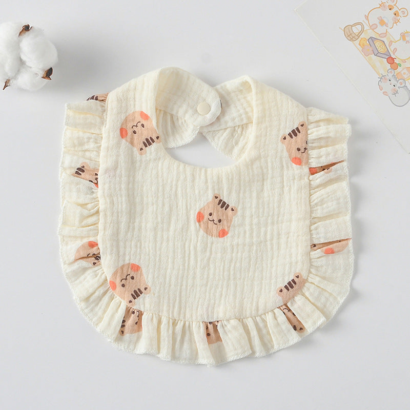 Cotton Baby Ruffled Bibs