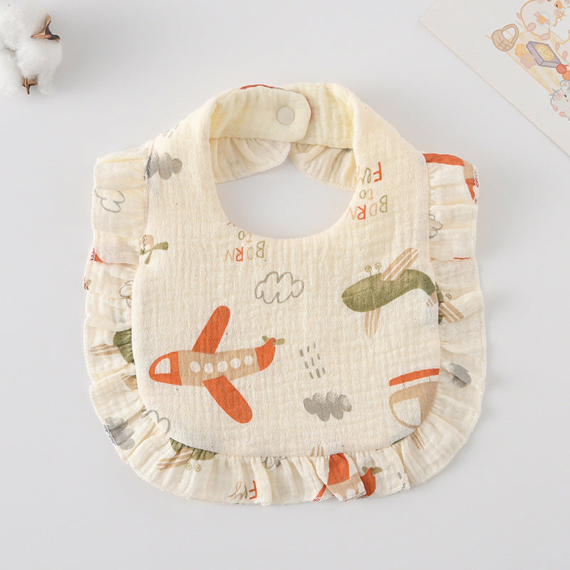 Cotton Baby Ruffled Bibs