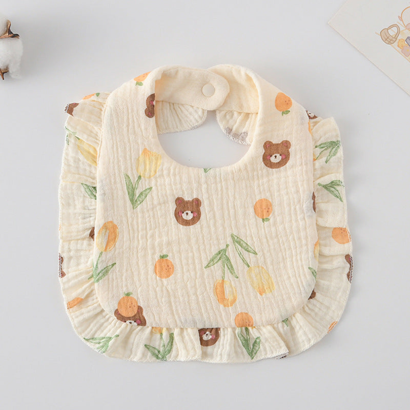 Cotton Baby Ruffled Bibs