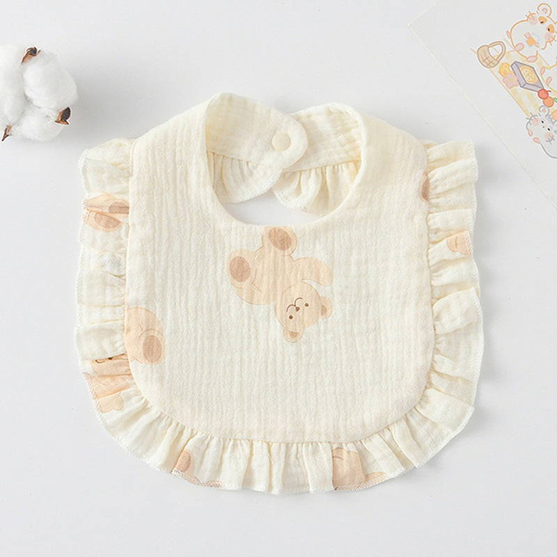 Cotton Baby Ruffled Bibs