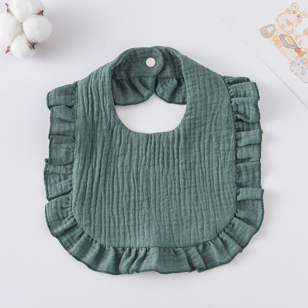Cotton Baby Ruffled Bibs