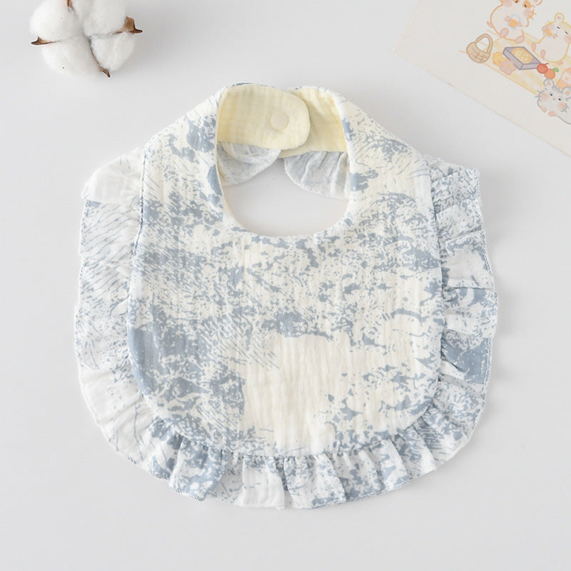 Cotton Baby Ruffled Bibs