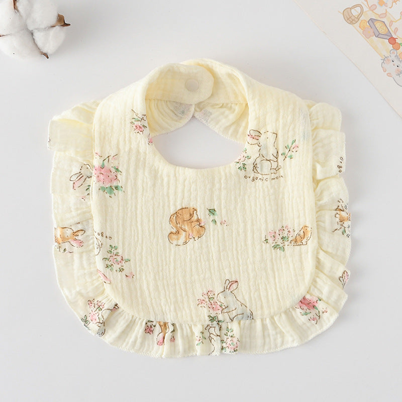 Cotton Baby Ruffled Bibs