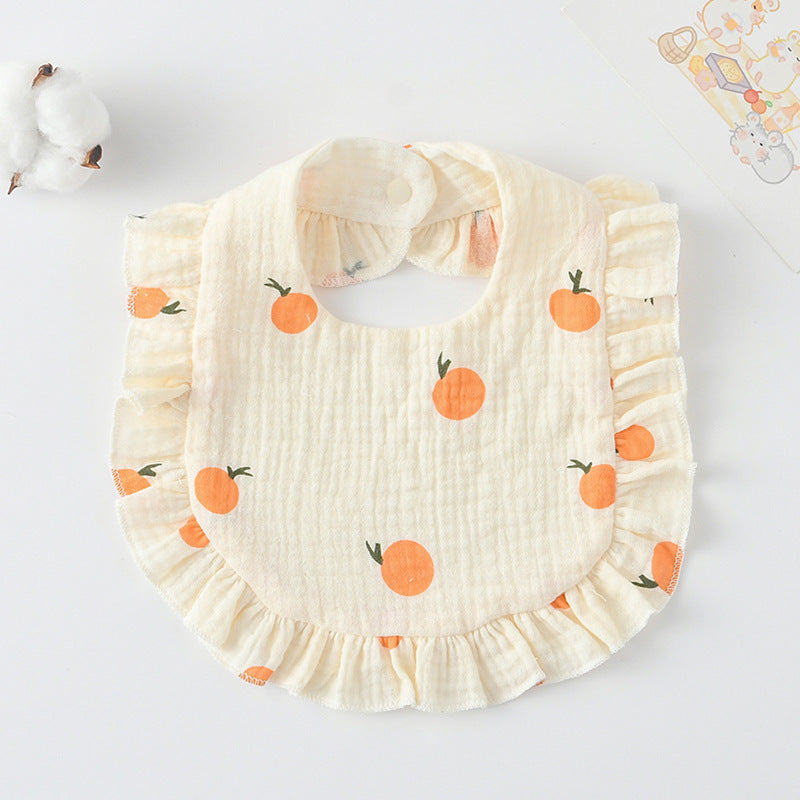 Cotton Baby Ruffled Bibs