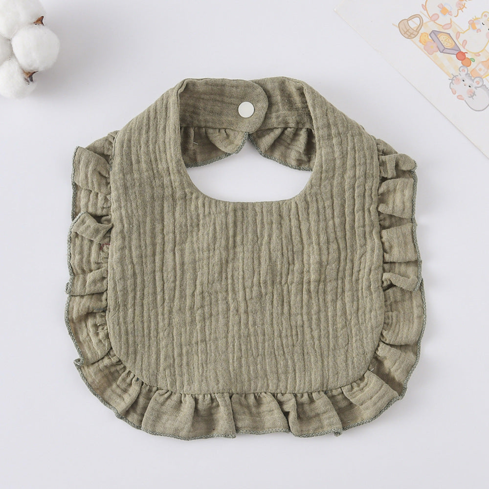Cotton Baby Ruffled Bibs