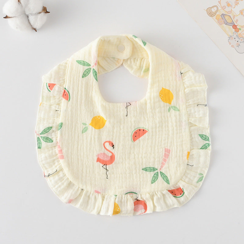 Cotton Baby Ruffled Bibs
