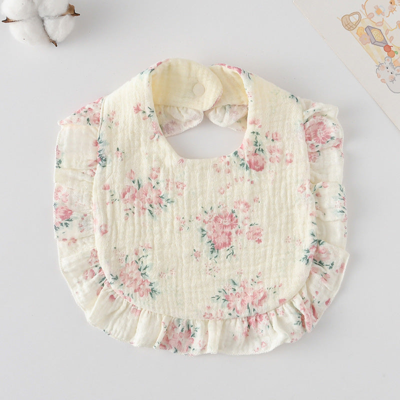 Cotton Baby Ruffled Bibs
