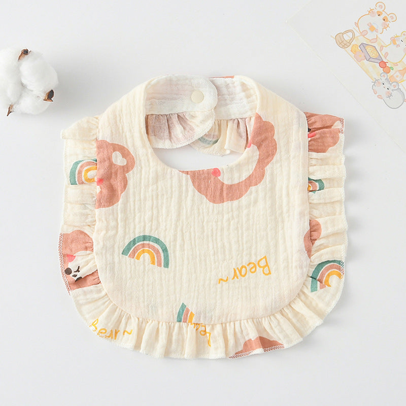 Cotton Baby Ruffled Bibs