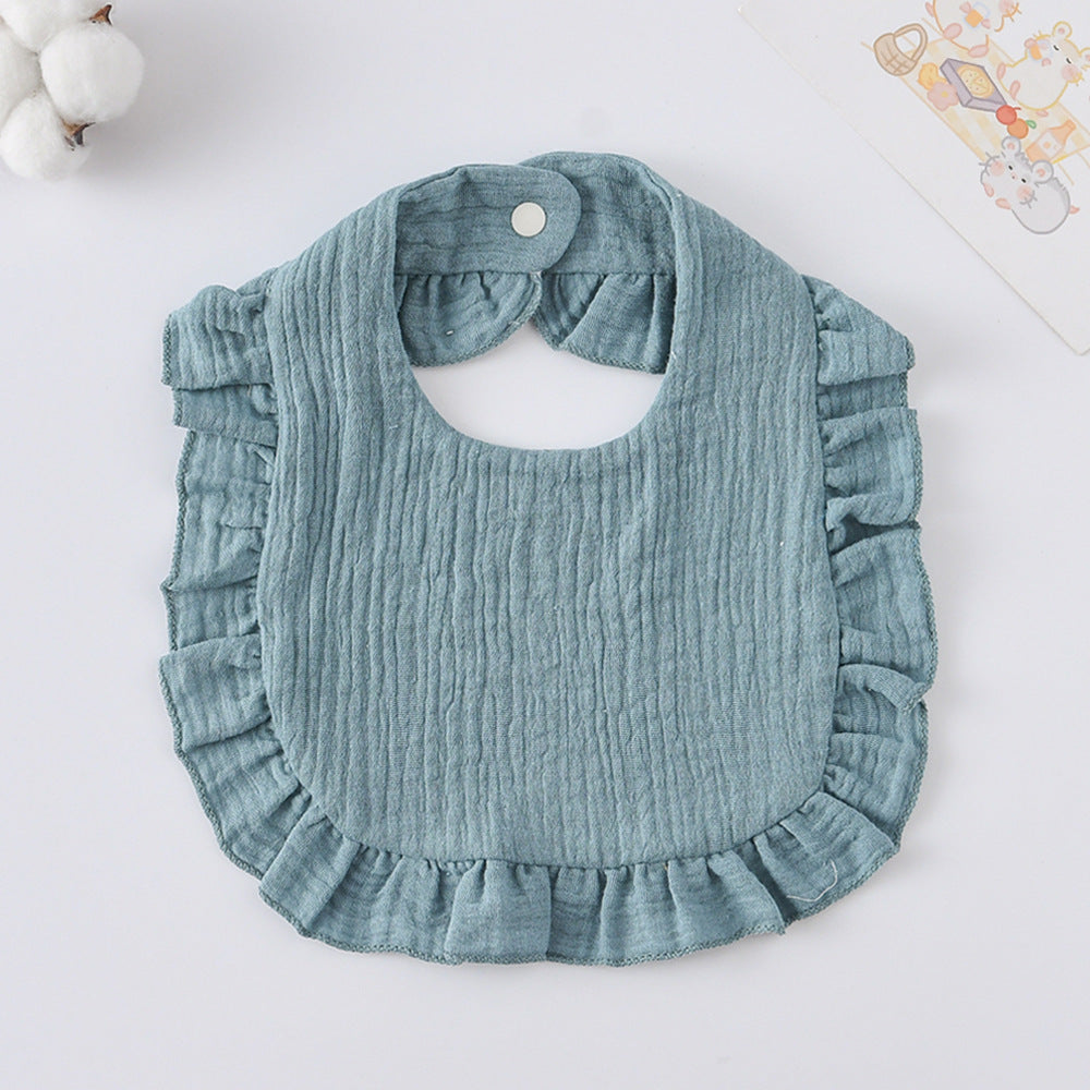 Cotton Baby Ruffled Bibs