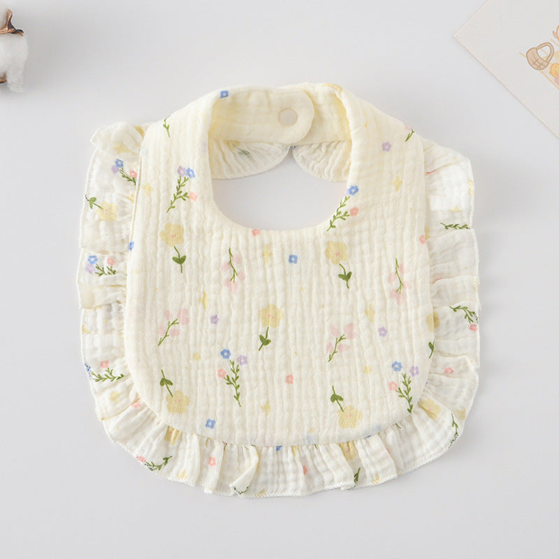 Cotton Baby Ruffled Bibs