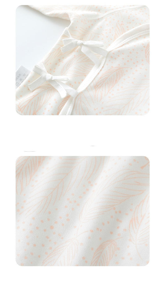 Newborn feather print wrap