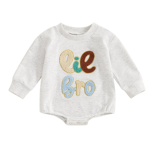 “Lil bro” long-sleeve onesie